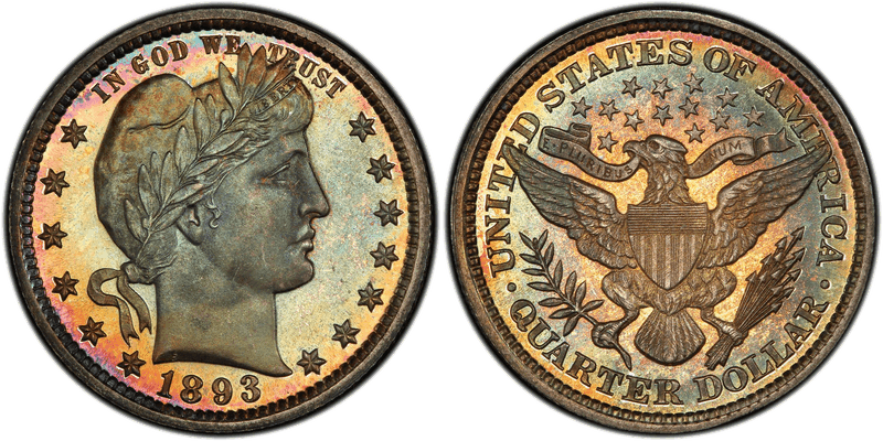 1893 Proof Barber Quarter