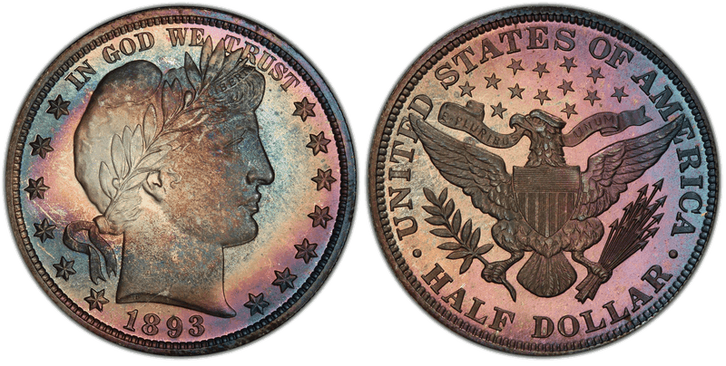 1893 Proof Barber Half Dollar