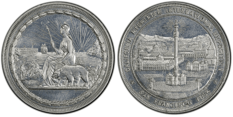 1894 HK-249, Aluminum, Electric Tower CA Midwinter Expo Dollar