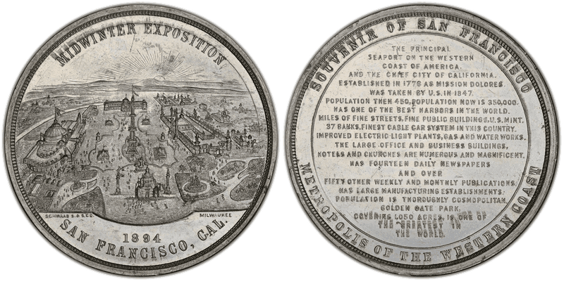 1894 HK-255, California Midwinter Expo Dollar