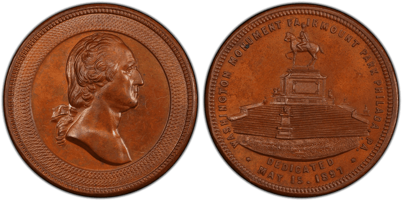 1897 Bronze Medal GW-1020, Washington Monument