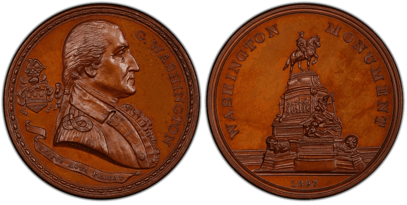 1897 Bronze Medal GW-1010, Monument at Philadelphia