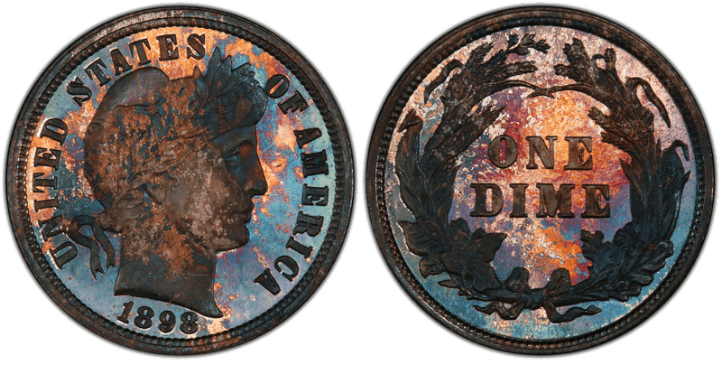 1898 Proof Barber Dime