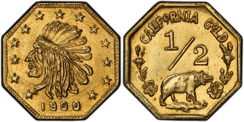 1900 California Gold Half Dollar Token - X-Tn5