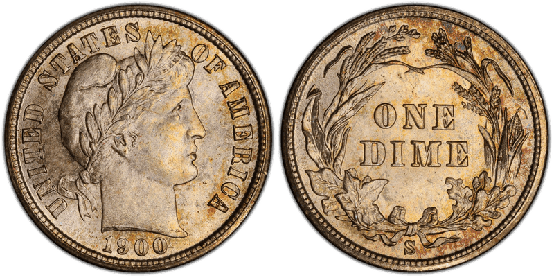 1900 (S) Barber Dime
