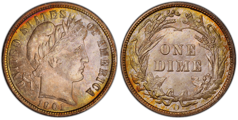 1901 Barber Dime