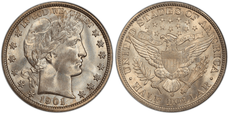 1901 Barber Half Dollar