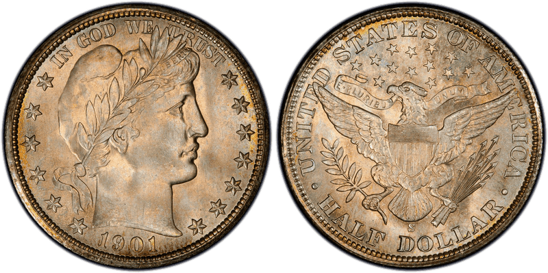 1901 (S) Barber Half Dollar