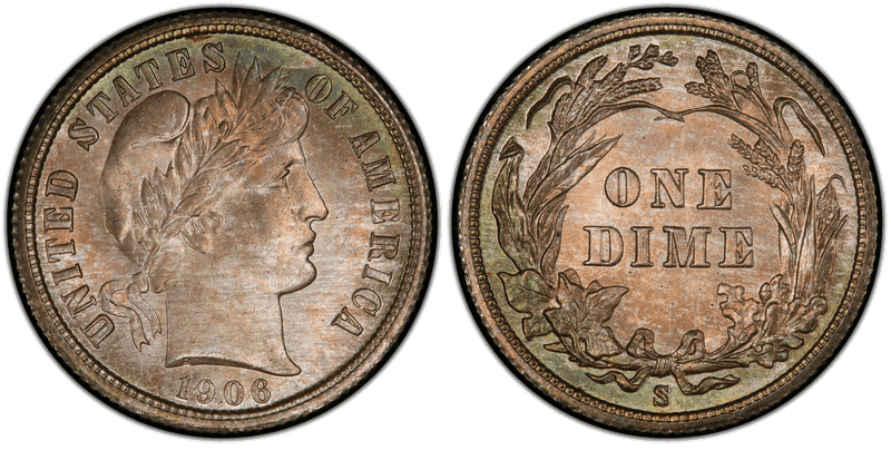 1906 (S) Barber Dime