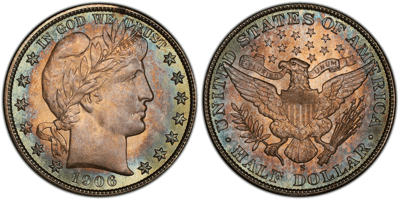 1906 (S) Barber Half Dollar