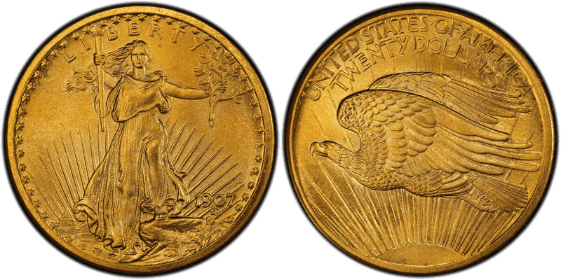 1907 Proof St. Gaudens Double Eagle - Small Edge Letters
