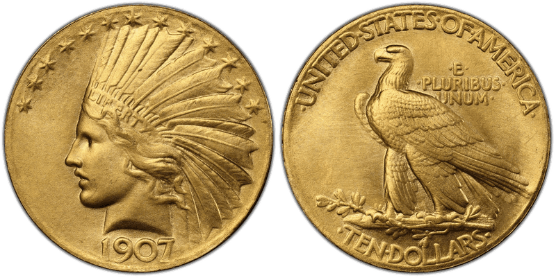 1907 Indian Head Eagle - Wire Rim