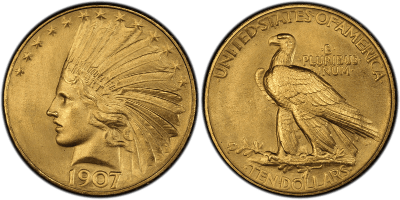 1907 Proof Indian Head Eagle - Rolled Edge Satin Finish