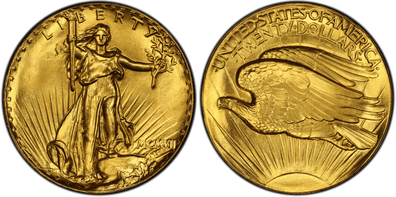 1907 Proof St. Gaudens Double Eagle - Extremely High Relief Inverted Edge Letters
