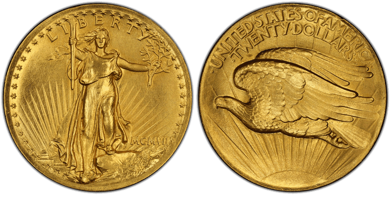 1907 St. Gaudens Double Eagle - High Relief