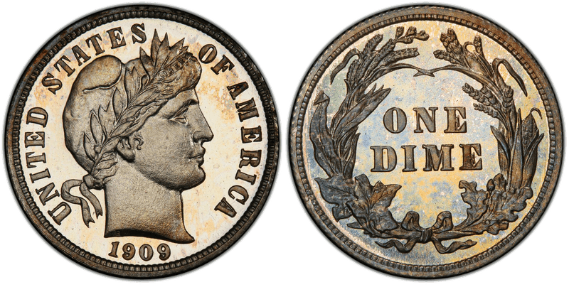 1909 Proof Barber Dime