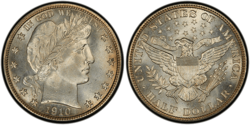 1910 (S) Barber Half Dollar