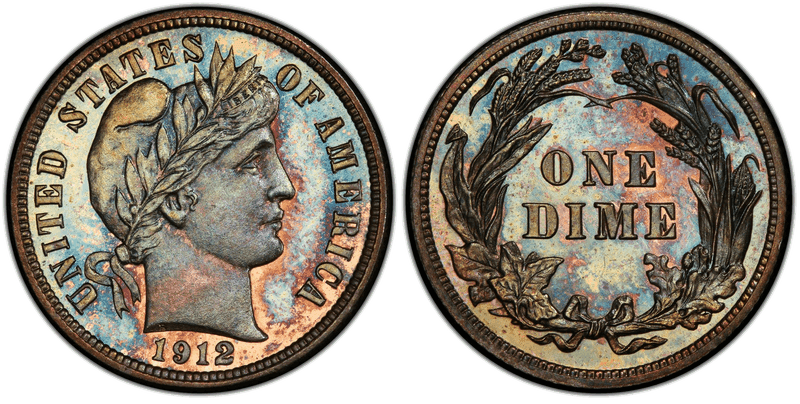 1912 Proof Barber Dime