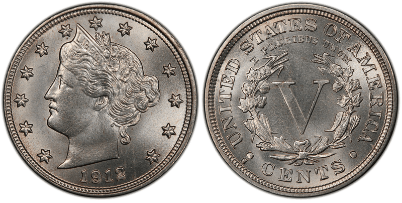 1912 (S) Liberty Head Nickel