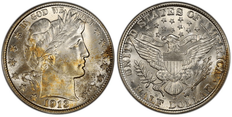1913 Barber Half Dollar
