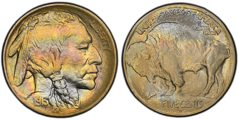1913 (D) Buffalo Nickel - Type 1