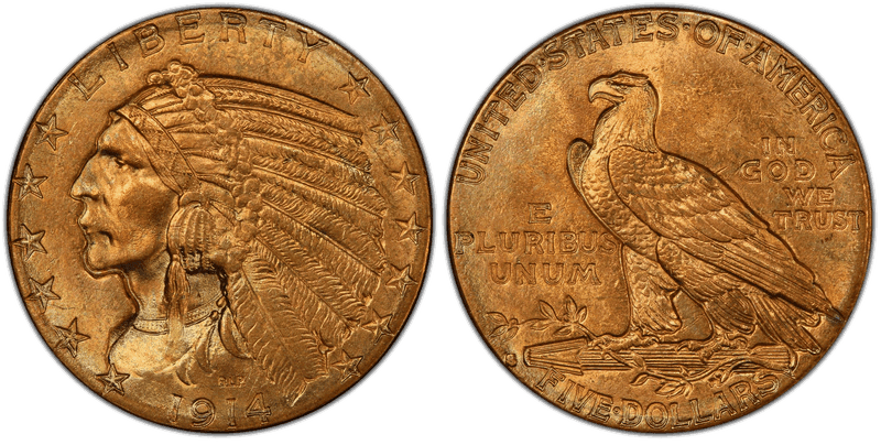 1914 (S) Indian Head Half Eagle