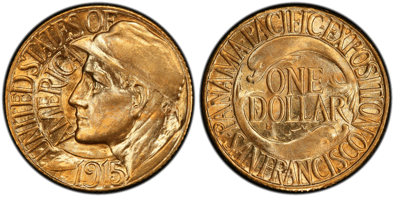 1915 (S) Panama-Pacific International Exposition Commemorative Gold Dollar