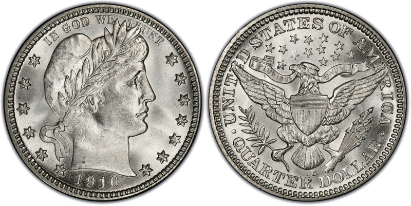 1916 Barber Quarter
