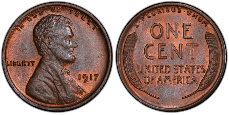 1917 Lincoln Wheat Cent - Doubled Die Obverse