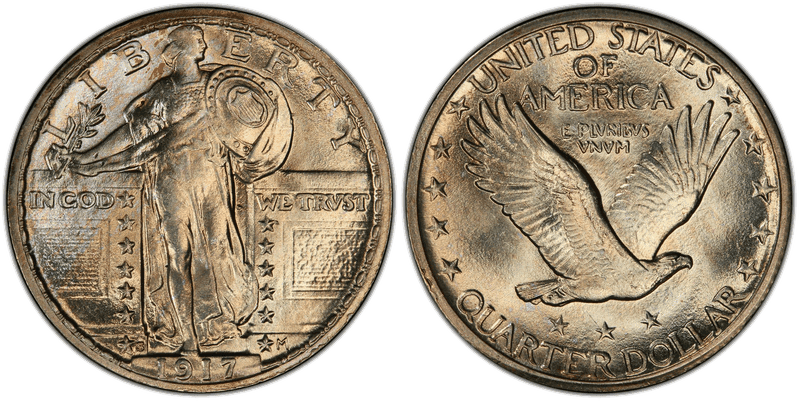 1917 (S) Standing Liberty Quarter - Type 2