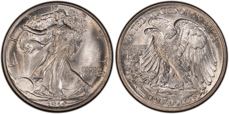 1919 Walking Liberty Half Dollar