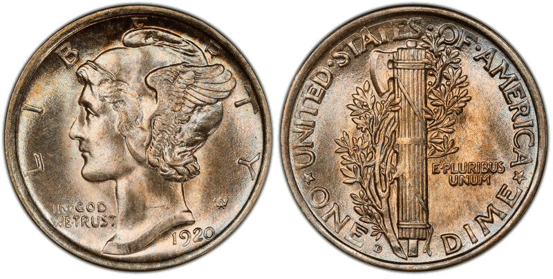 1920 Mercury Dime