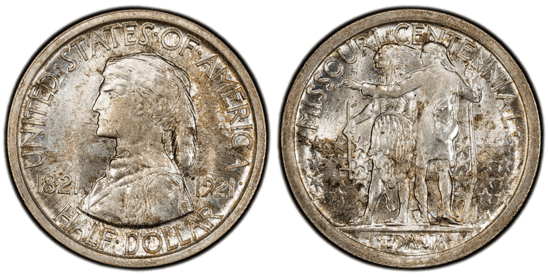 1921 Missouri Centennial Commemorative Half Dollar