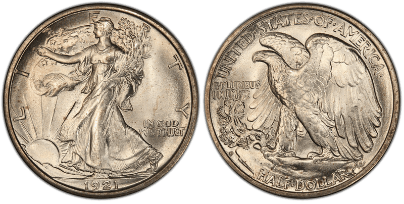 1921 Walking Liberty Half Dollar