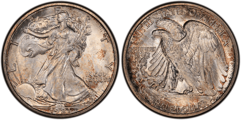 1921 (S) Walking Liberty Half Dollar
