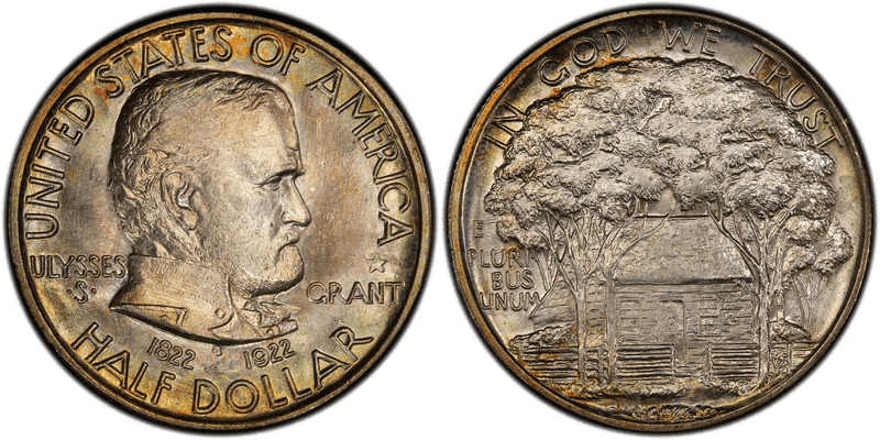 1922 Grant, with Star Half Dollar