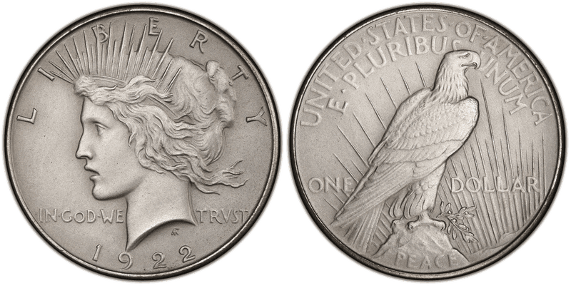 1922 Proof Peace Dollar - Matte Finish-Low Relief