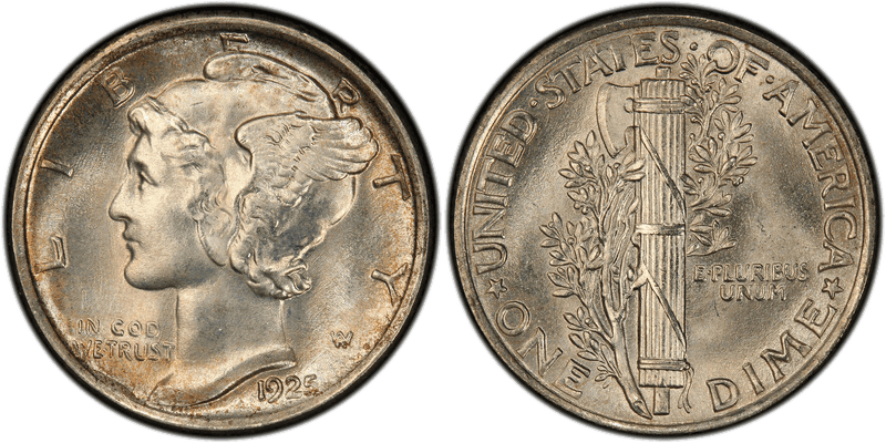 1925 Mercury Dime
