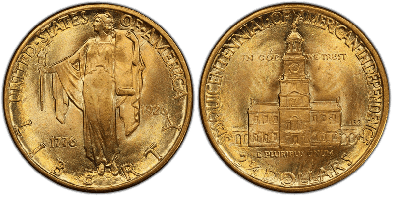 1926 Sesquicentennial of American Independence Commemorative Gold Quarter Eagle