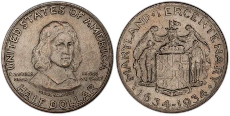 1934 Proof Maryland, Matte Half Dollar