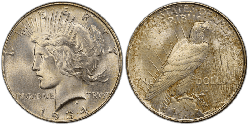 1934 Peace Dollar