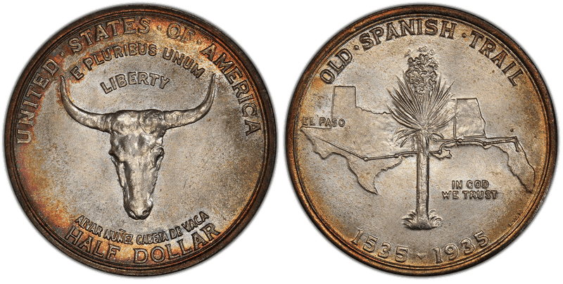 1935 Old Spanish Trail Commemorative Half Dollar