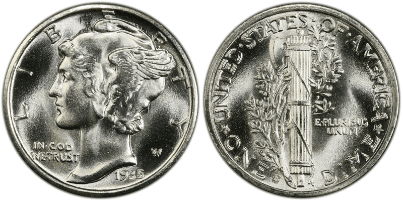 1935 (S) Mercury Dime