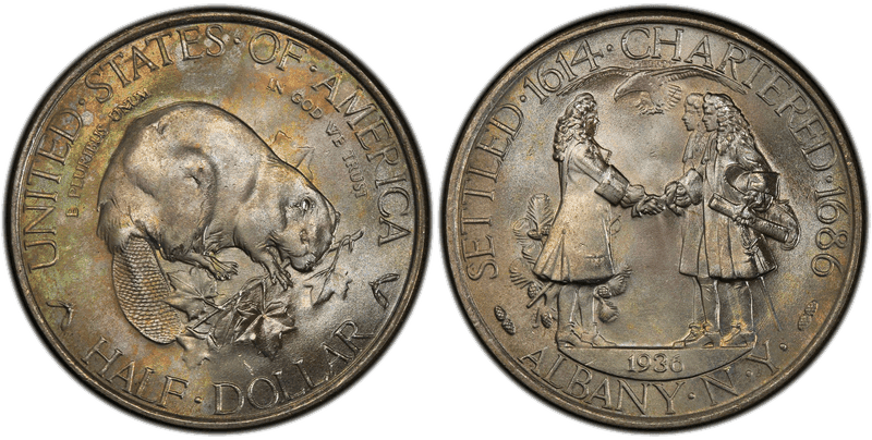 1936 Albany New York Charter Commemorative Half Dollar
