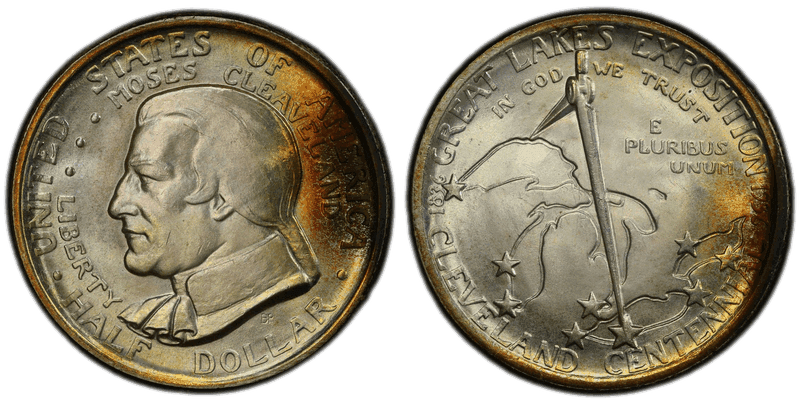 1936 Cleveland Centennial/Great Lakes Exposition Commemorative Half Dollar
