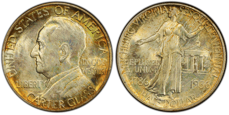 1936 Lynchburg Virginia Sesquicentennial Commemorative Half Dollar