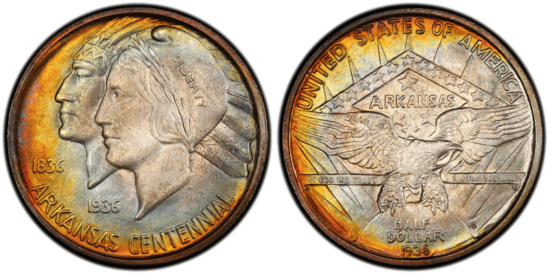 1936 Arkansas Centennial Commemorative Half Dollar