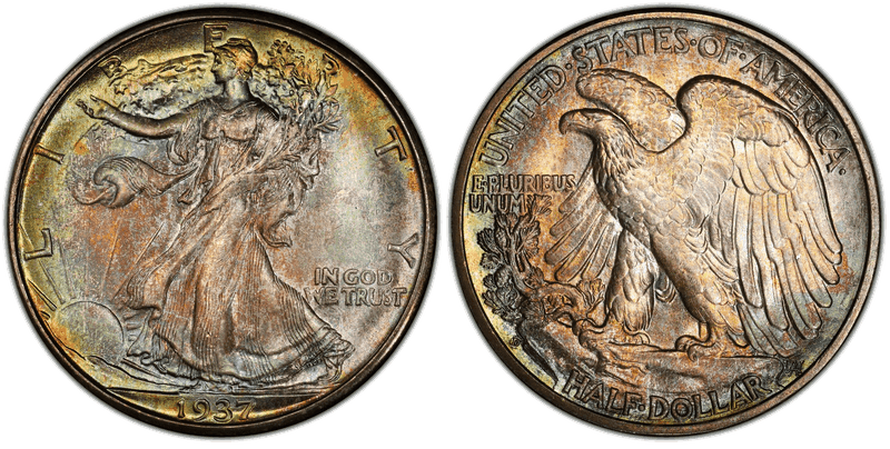 1937 Walking Liberty Half Dollar