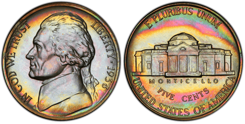 1938 Proof Jefferson Nickel