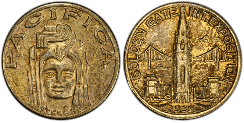 1939 Gilt Silver So-Called Dollar HK-487, Golden Gate Int'l Expo